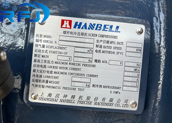Hanbell schroefcompressor RC-2-300B-W 67HP voor de koelindustrie