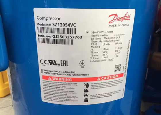 De Rolcompressor Elektrische R22 SM120S4VC 10HP van de Danfossijskast voor Koele Zaal