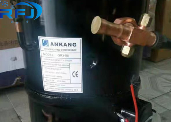 3HP R404a QR3-58 Ankang Hermetische zuiger koelcompressor 220-460V 3PH 50Hz of 60Hz
