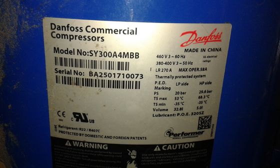 Gesmeerde Stijl25hp R22 R407C  Hermetische Compressor SY300A4MBB Met geringe geluidssterkte